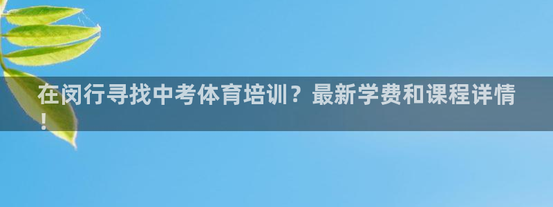 焦点娱乐传媒有限公司官网：在闵行寻找中考体育培训？最